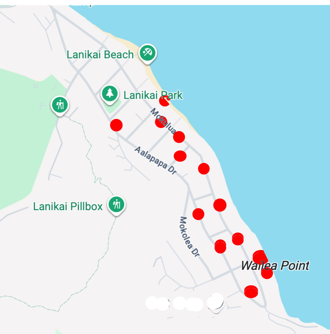 Map of CRB Infestations in Lanikai